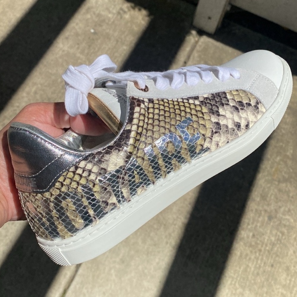 Zadig & Voltaire snakeskin sneakers new in box size 39
